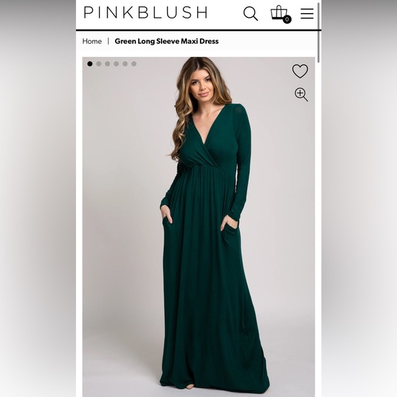 Pinkblush Green Maternity Dress Small - Picture 3 of 4